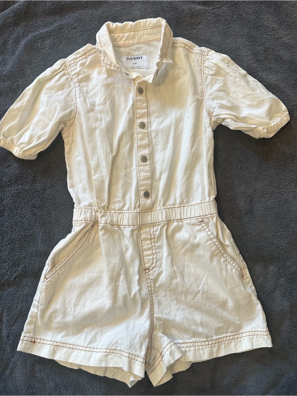 Old Navy Cream Denim Girl’s' Romper